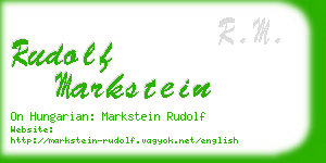 rudolf markstein business card